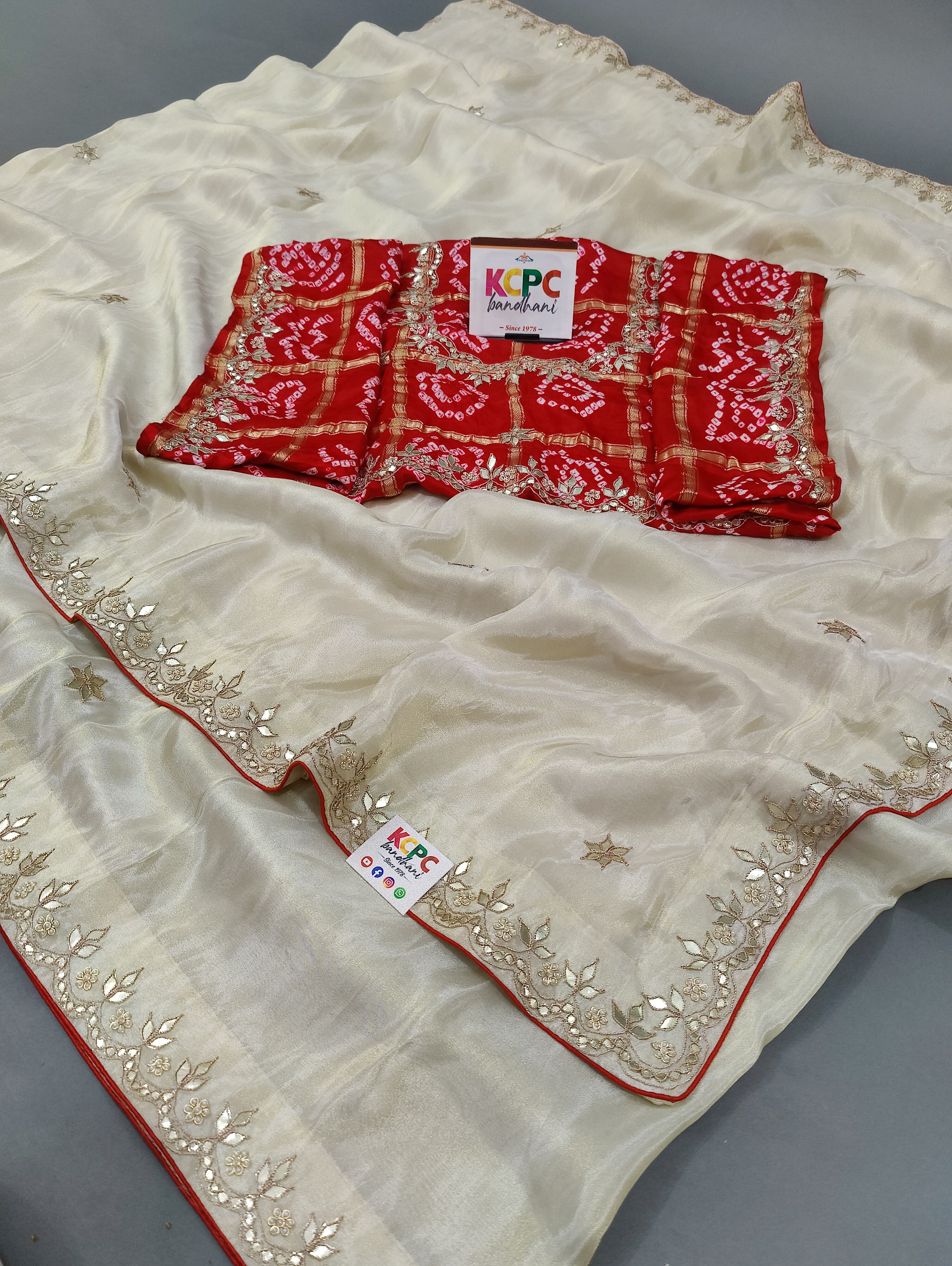 Pure Tissue saree in unique design gotapati work