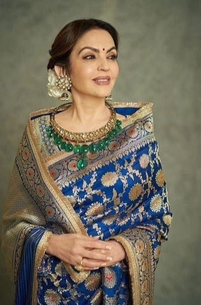 KcPc Special Neeta Ambani Cultural Event inspired Banarasi Handloom Meenakari Saree