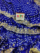 Bandhani Style saree with pretty Gota Patti work 