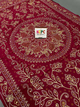 KcPc Latest New Rajasthani Traditional Aara Tari DupattaJTW Mehroon