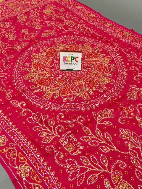 KcPc Latest New Rajasthani Traditional Aara Tari Dupatta JTW Rani