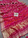 KcPc Latest New Pure Gaji silk Bandhani Hand Gotapatti Work sareeAMT
