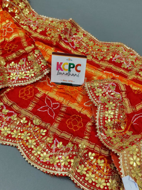 KcPc Latest New Launch Pure Gaji silk Gotapatti work Dupatta Amt