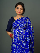 KcPc Latest Pure Gaji Silk Bandhani Ghatchola SareeRoyal Blue