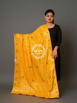 KcPc Latest Jaipuri Bandhani Ghatchola Banarasi Dupattas Yellow
