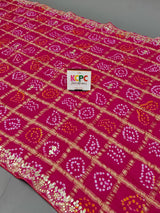 KcPc Latest New Pure Gaji Silk Hand Gotapatti work DupattaAMT