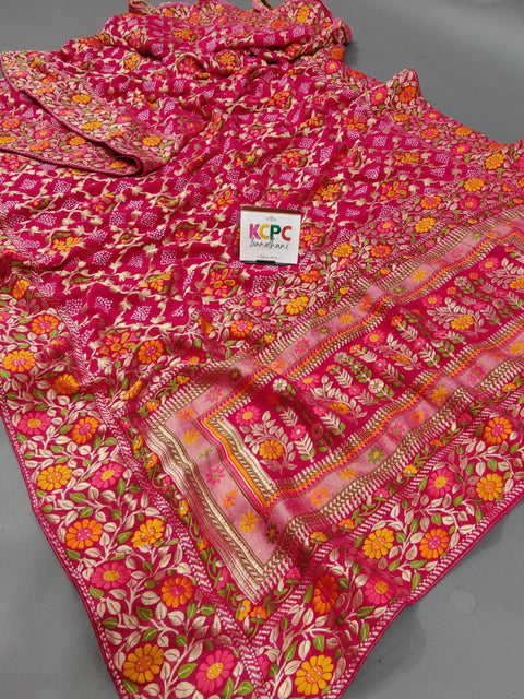 KcPc New Launch Pure Georgette Fabric Saree  RG Rani