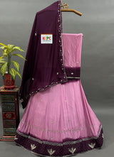 By Upada Chinon Lehenga With Traditional wear