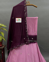 By Upada Chinon Lehenga With Traditional wear