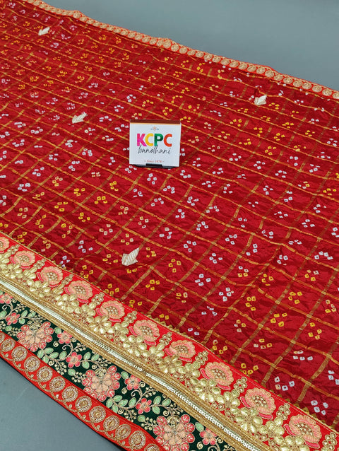 KcPc Latest Ghatchola Art silk Bandhej Geavy Border Dupatta  ZHR