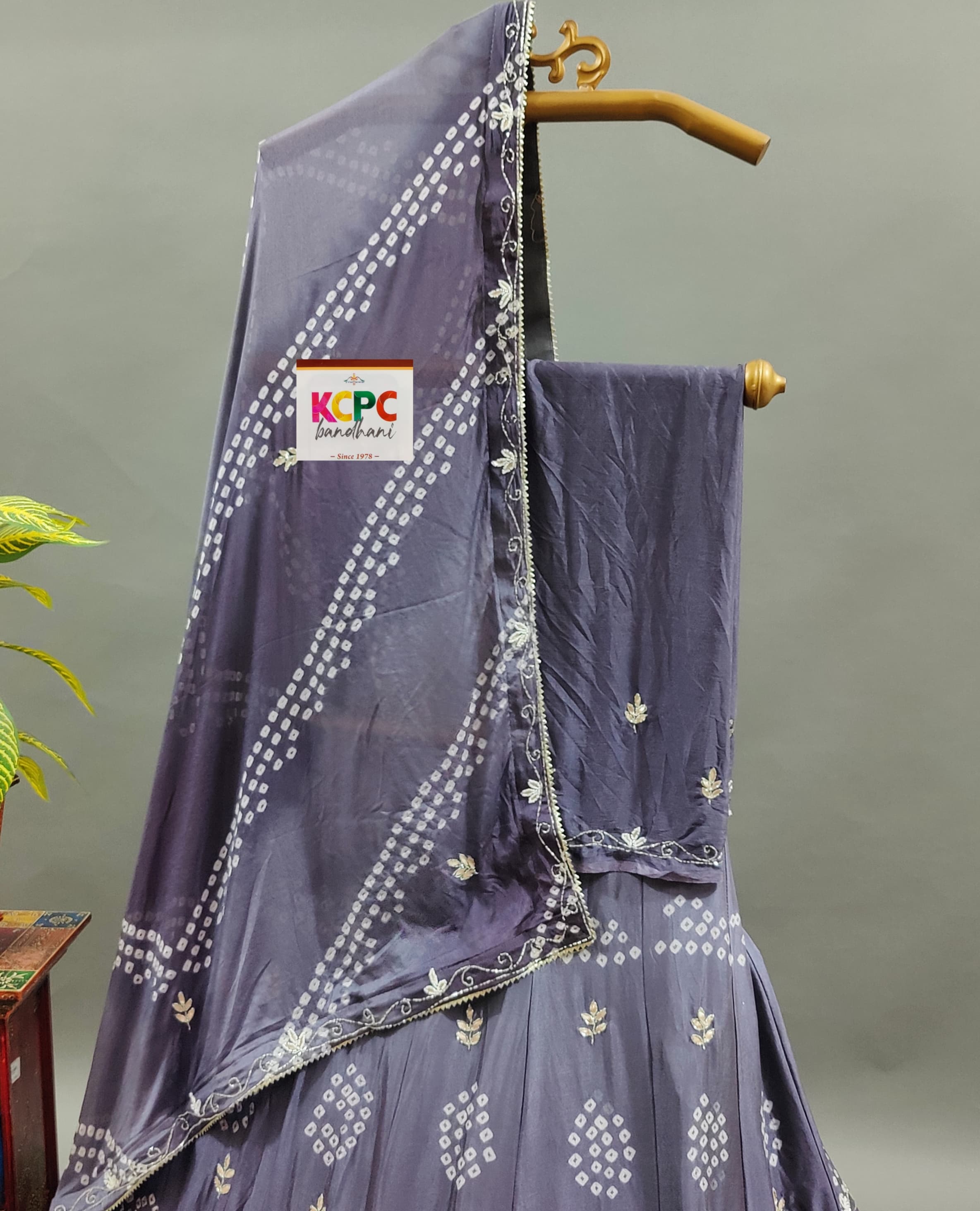 KcPc New Launch chinon silk with katdana Gotapatti Handwork