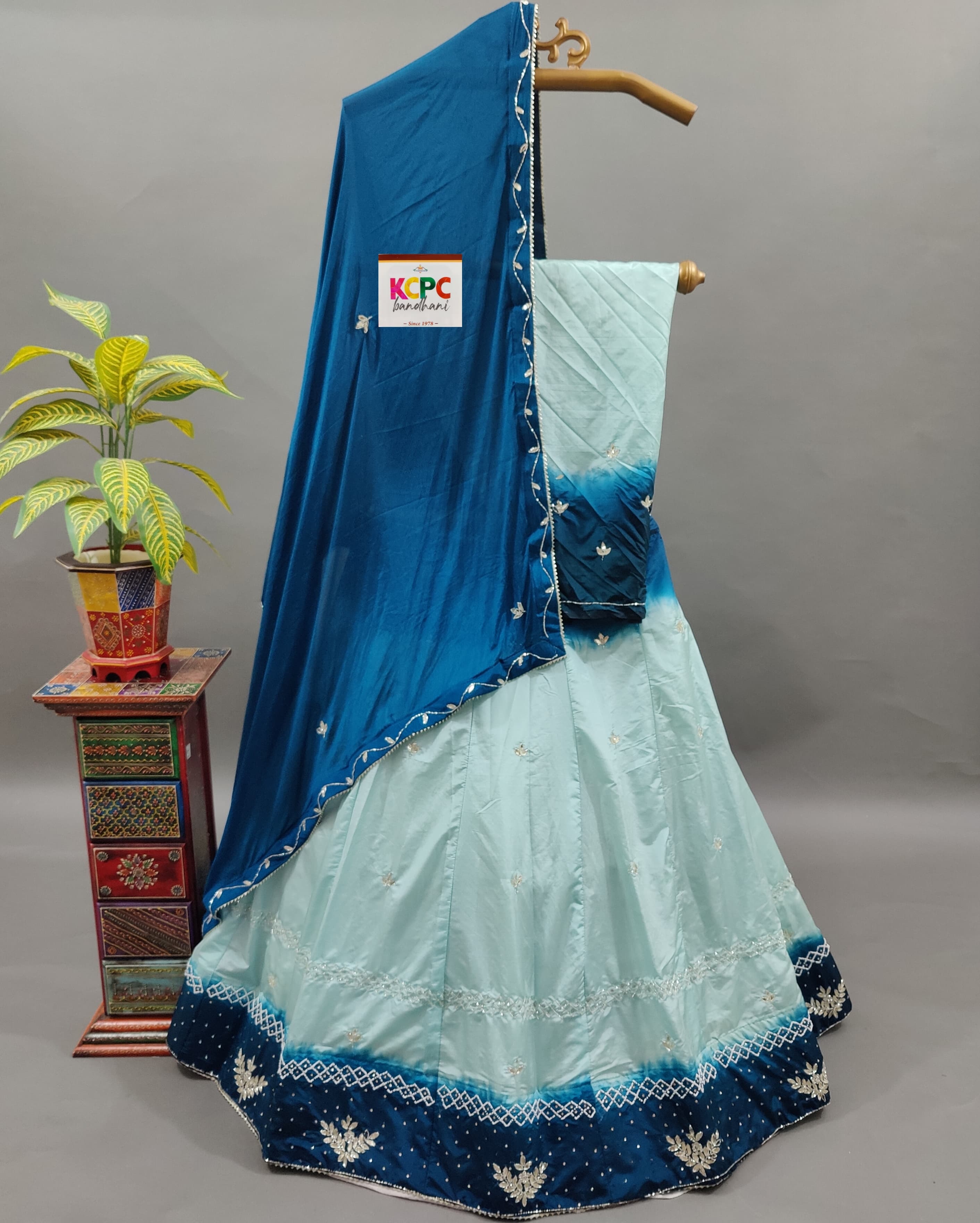 By Upada Chinon Lehenga With Traditional wear