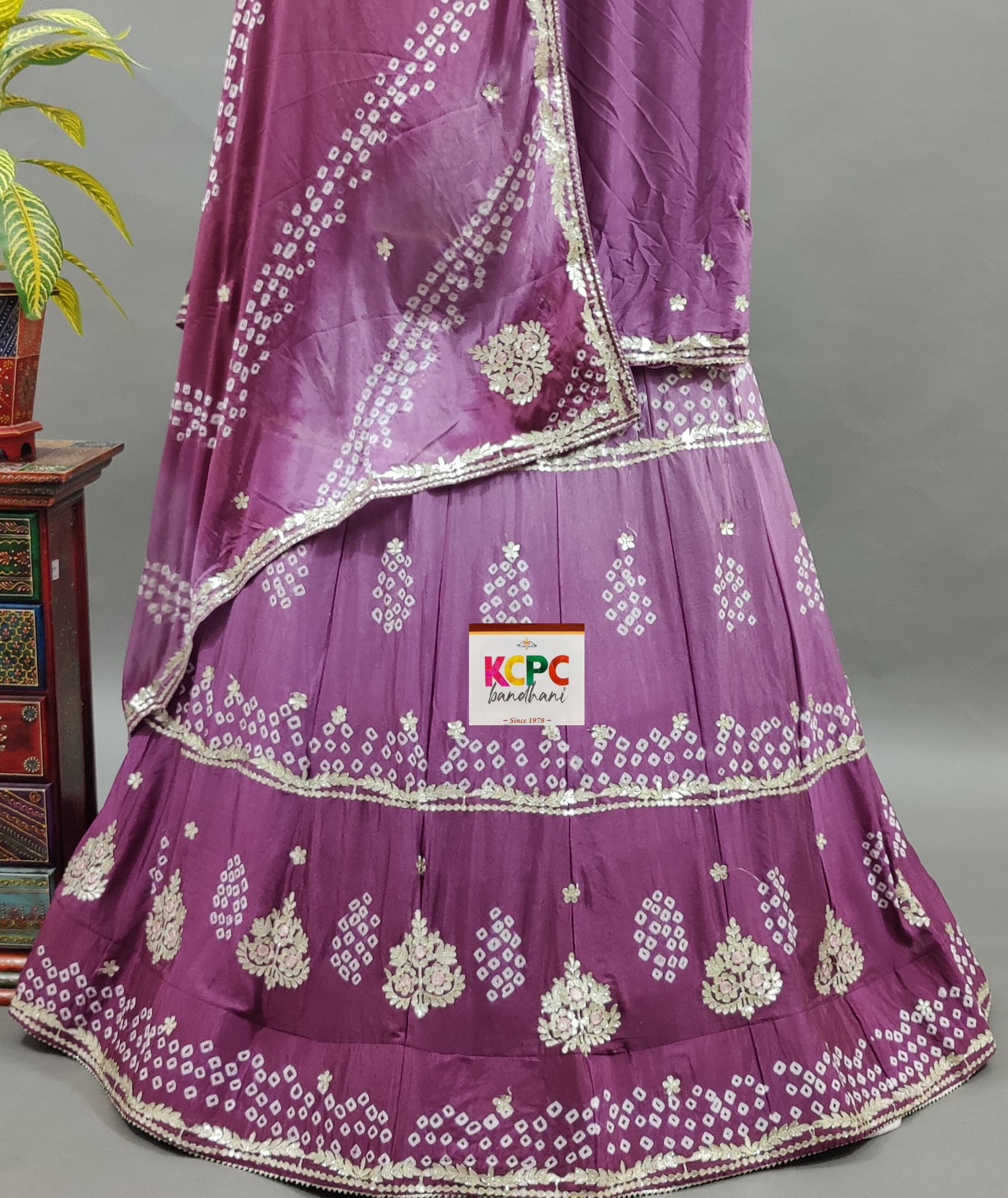 KcPc Latest Launch chinon silk with Cutdana Gotapatti LehengaRAJ