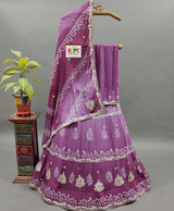 KcPc Latest Launch chinon silk with Cutdana Gotapatti LehengaRAJ