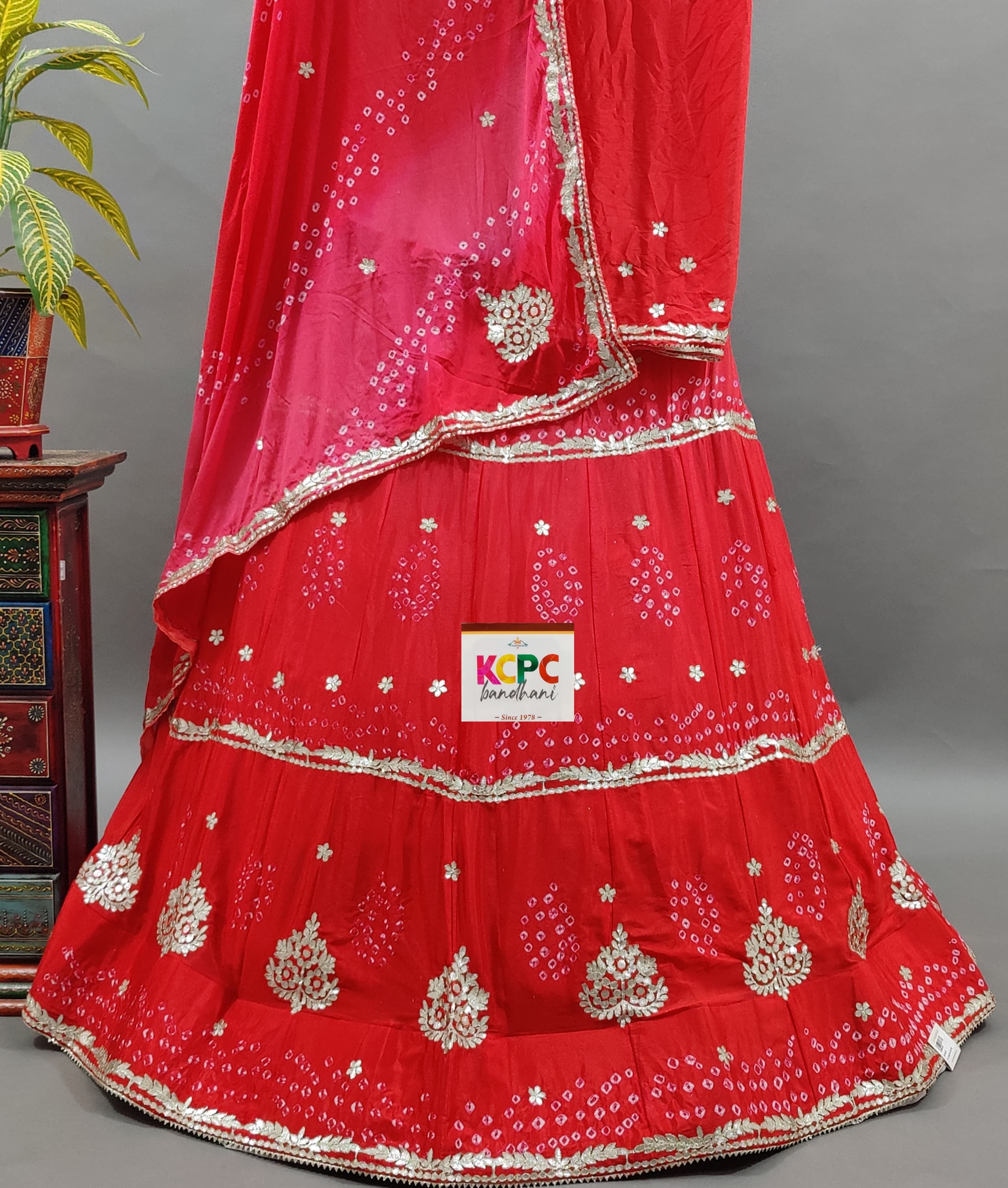 KcPc Latest Launch chinon silk with katdana Gotapatti Lehenga RAJ