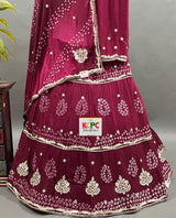 KcPc Latest Launch chinon silk With katdana Gotapatti LehengaRAJ