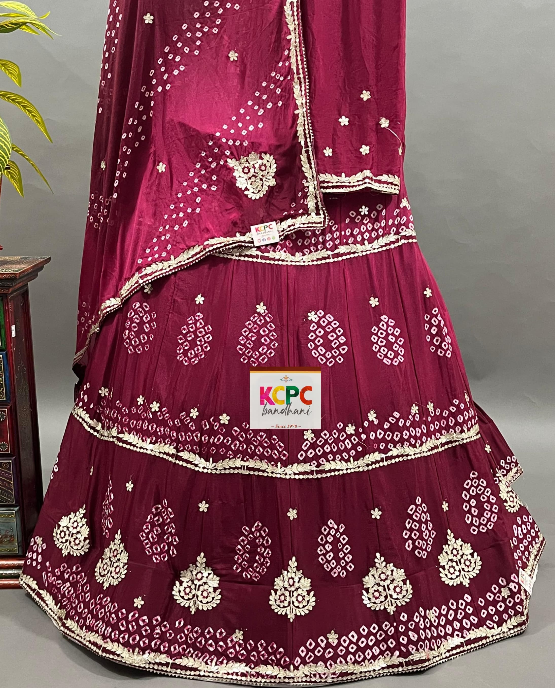 KcPc Latest Launch chinon silk With katdana Gotapatti LehengaRAJ