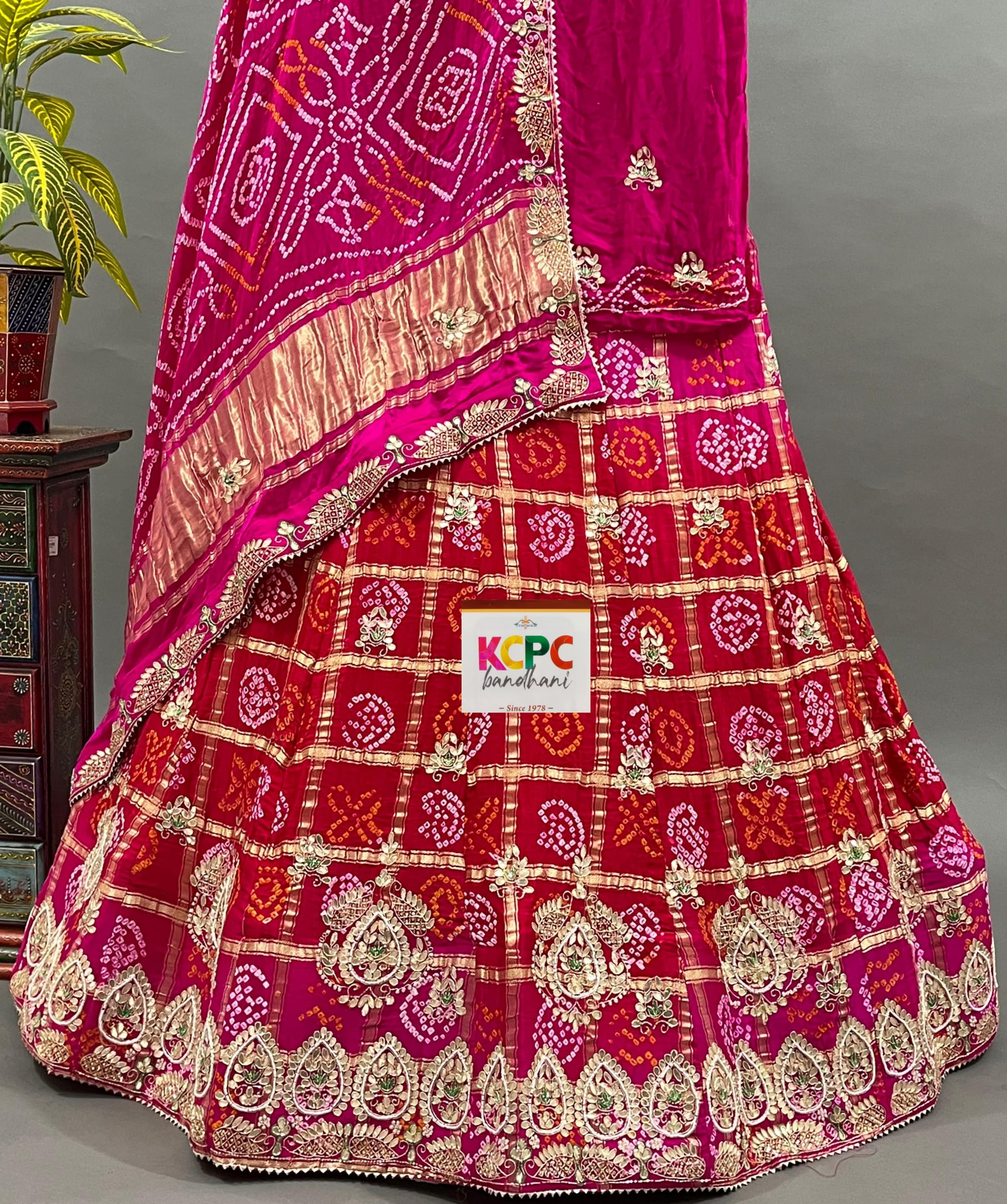 KcPc New Launch Pure Gaji silk Gotapatti Handwork Designer Lehenga RGC