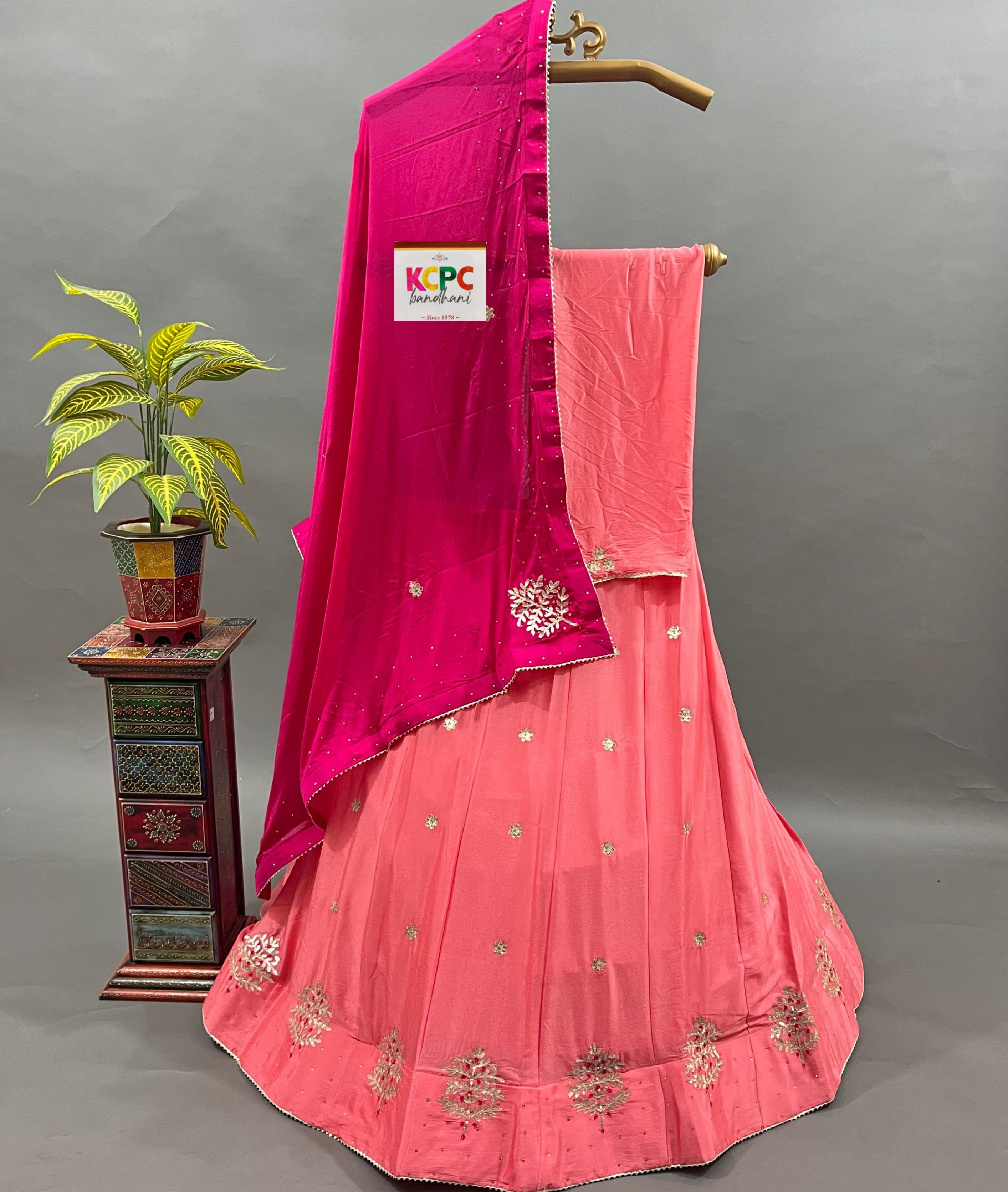 KcPc Exclusive New Upada Chinon with Gotapatti worklehenga RAJ
