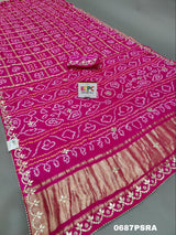 KcPc Latest Pure Gaji silk Bandhani Hand Gotapatti Work sareeAMT Rani
