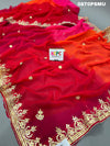 KCPC New Pure chiffon Gotapatti Havey WorkSaree AMT