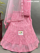 A pink lehenga set with embroidery and sequins work