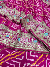KcPcNew Beautiful Pure Gaji Silk Heavy Gotapatti Work Saree AMT