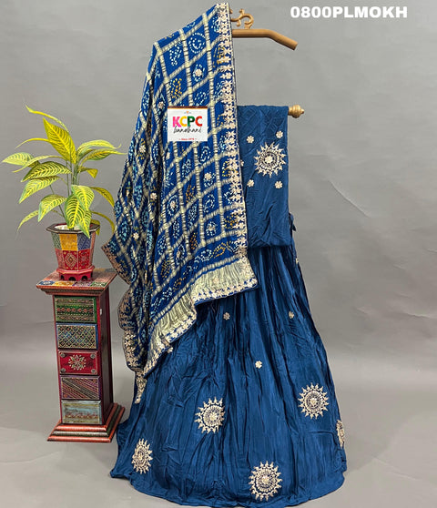 KcPc New Pure Gajji Silk With Gorgeous Gotapatti Handwork Lehenga SATIS