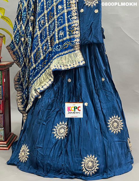 KcPc New Pure Gajji Silk With Gorgeous Gotapatti Handwork Lehenga SATIS