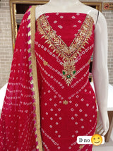KcPc New Art Silk Bandhani Gotapatti Work Salwar Suit KML