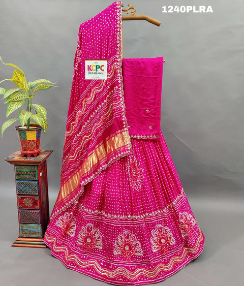 KcPc Launching Beautiful Pure Gaji Silk Gota patti Work Lehenga BTU