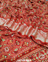 Silk Banarsi Weaving Patola Print Saree 