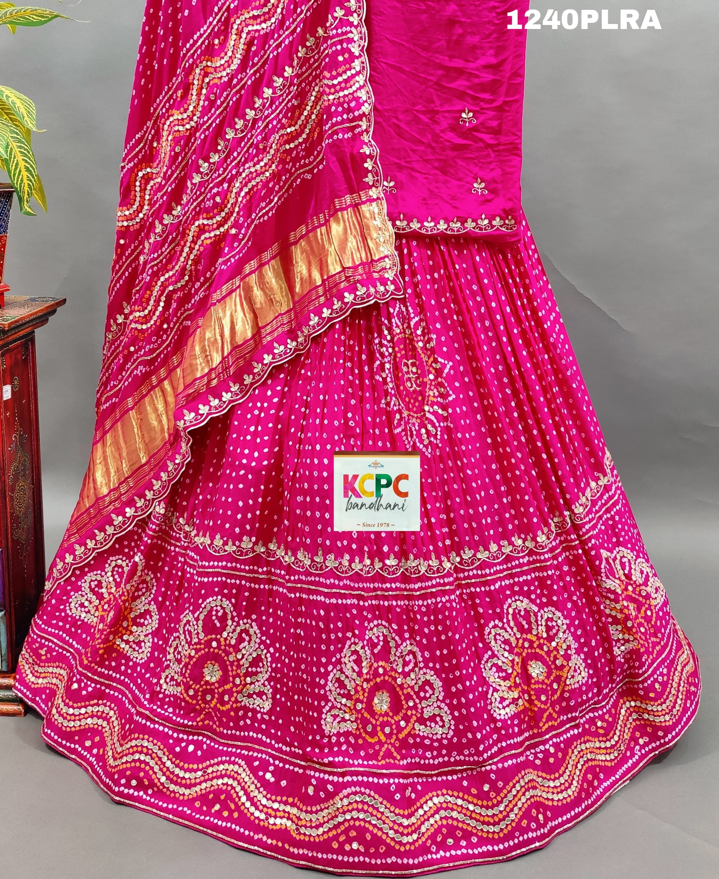KcPc Launching Beautiful Pure Gaji Silk Gota patti Work Lehenga BTU