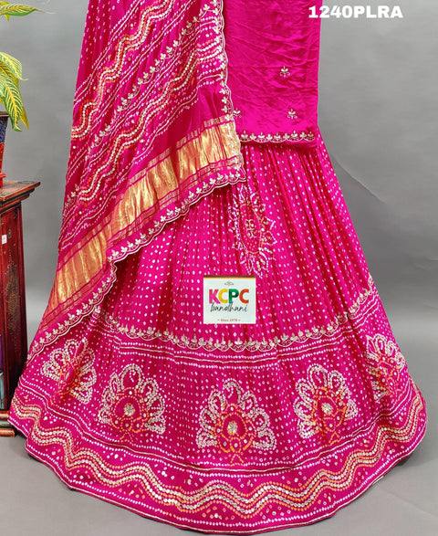 KcPc Launching Beautiful Pure Gaji Silk Gota patti Work Lehenga BTU