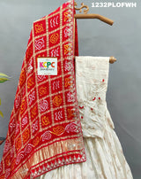 KcPc Pure Chinon Silk with Gaji Silk Dupatta Cutdana GotapattiLehenga MAD