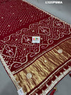  Modal silk Ekbund Bandhej Gotapatti Work Saree