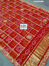 KcPc New Marwadi Chunri pure Gaji Silk With Zardoji Work Dupatta