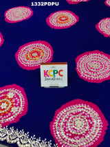 KcPc New Pure Gaji silk handmade Laddu bandhej Gotapatti Work Dupatta AMT