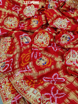 KcPc New Marwadi Chunri pure Gaji Silk With Zardoji Work Dupatta