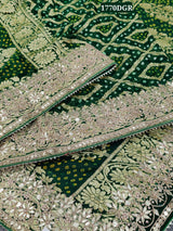 KcPc Pure Khaddi GeorgetteGotapatti Heavy Work Border Dupatta AMT