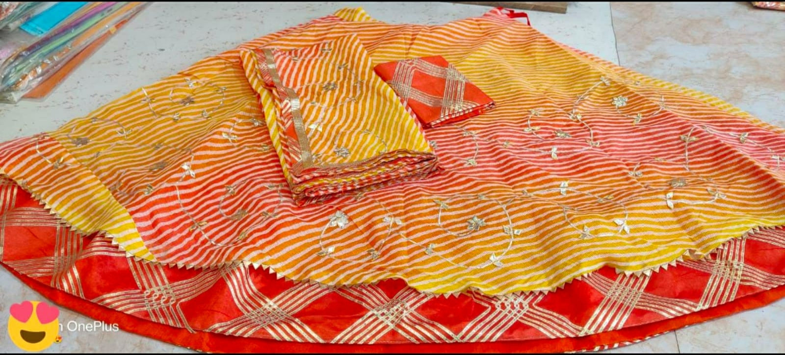 By Jaipuri Special LehengaWith Kota Doria Gotapatti Work 
