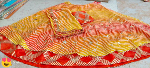 KcPc Jaipuri Special Kota Doria Gota patti Lehenga  KML