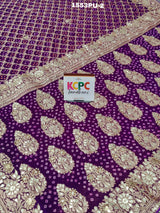 KcPc New Pure khaddi Georgette Gotapatti work sareeAMT