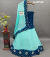 Double Shade Bandhani Cutdana work Lehenga 