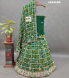 Gotapatti With Cutwork lehanga in green colour
