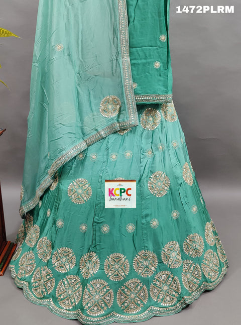 KcPc H O Silk Double Shade Heavy Zardoji Gotapatti Work Lehenga  MAD