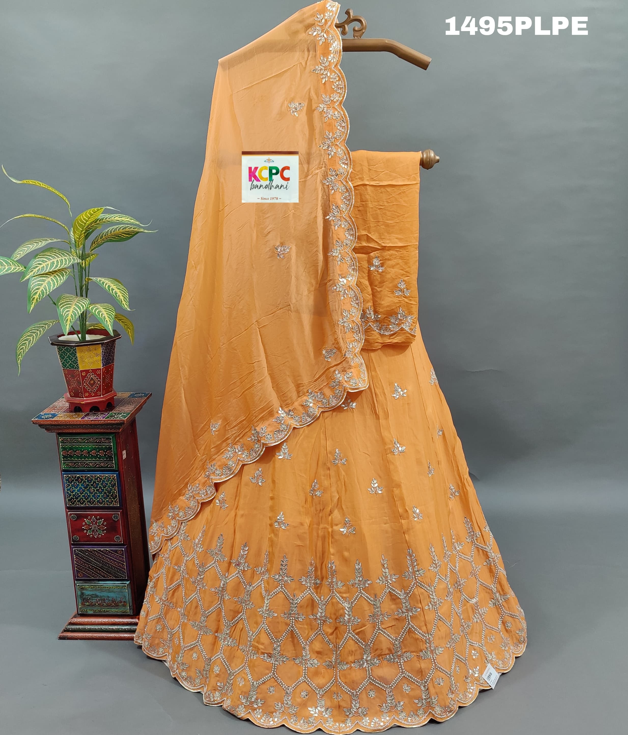 KcPc New Pure Upada Silk Cutdana Gotapatti Work Lehenga MAD