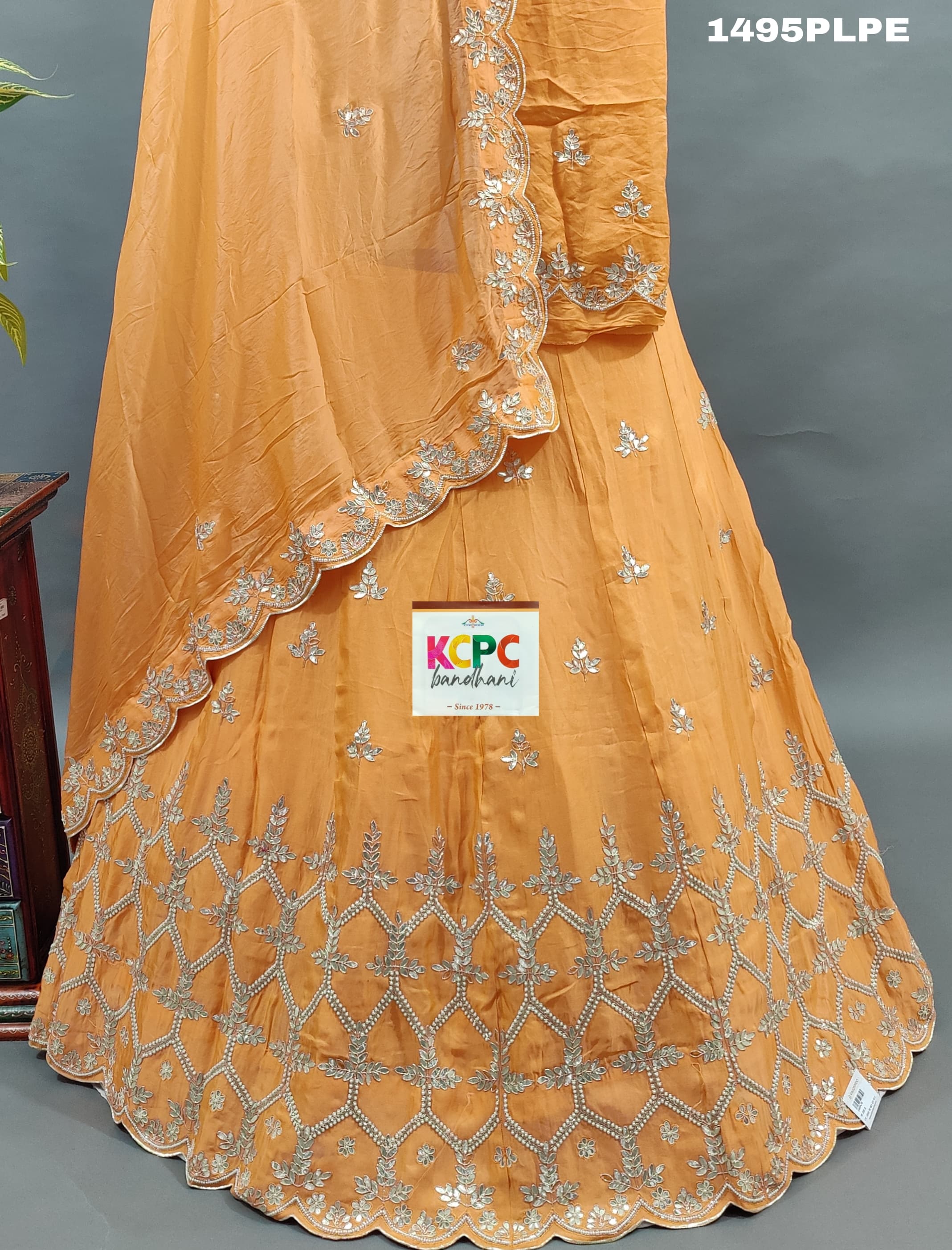 KcPc New Pure Upada Silk Cutdana Gotapatti Work Lehenga MAD