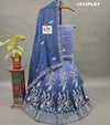 KcPc New Beautiful Pure Upada Silk with white Cutdana Beads work Lehenga MAD