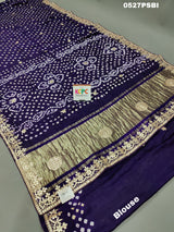 KcPc New pure Modal silk bandhani ekdana bandhej heavy gotapatti work sareeAMT
